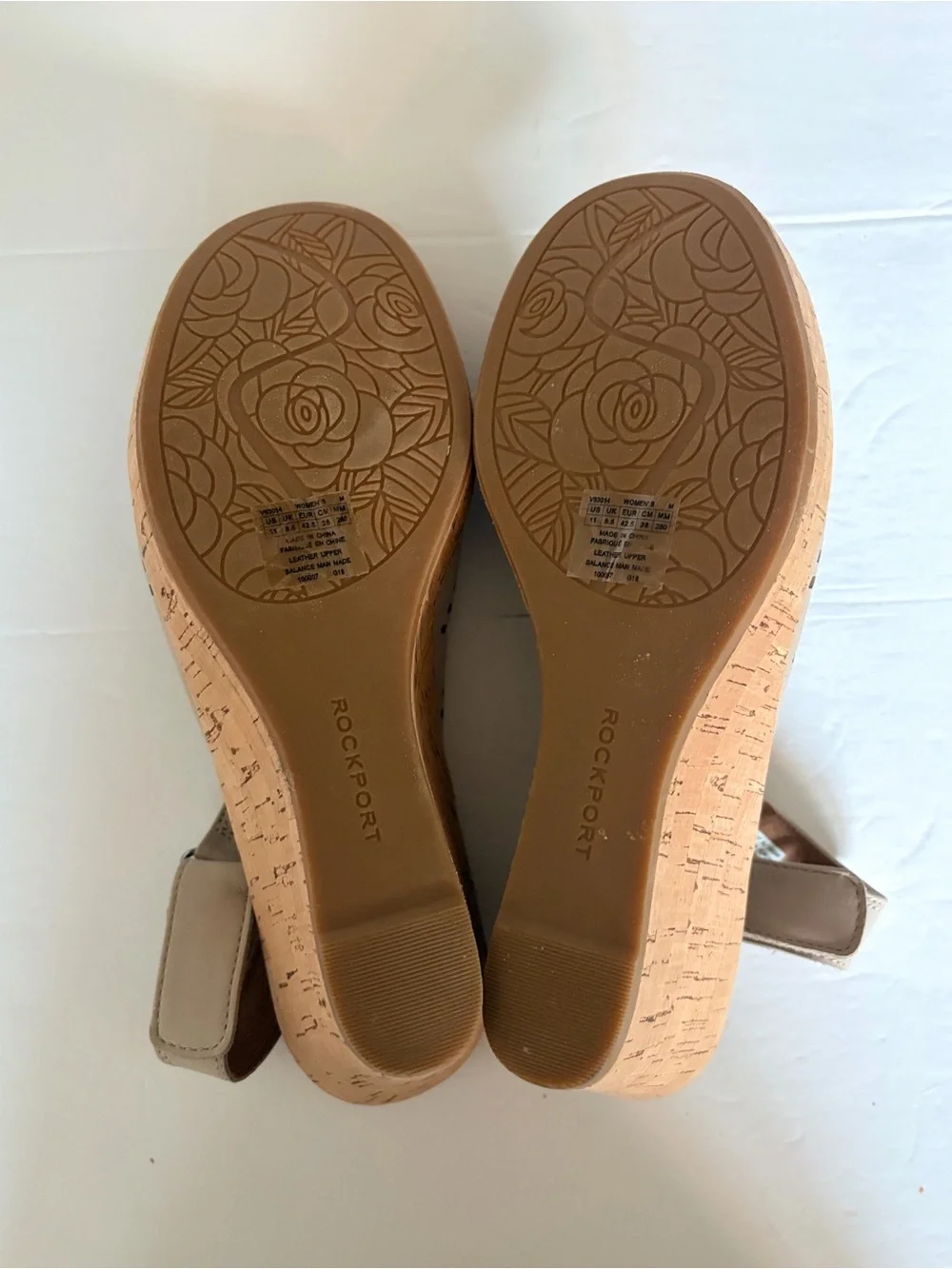 Rockport Taupe Perforated Slingback Sandals - Picture 4 of 6